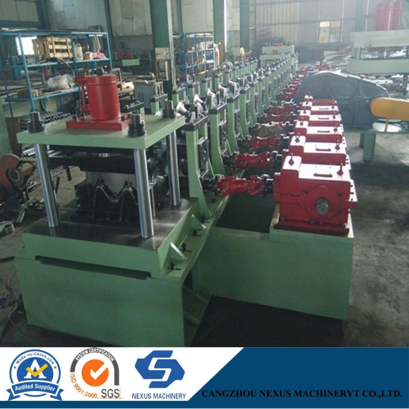Customized Two Wave W Beam Steel Highway Fence Guardrail Roll Forming Equipment
