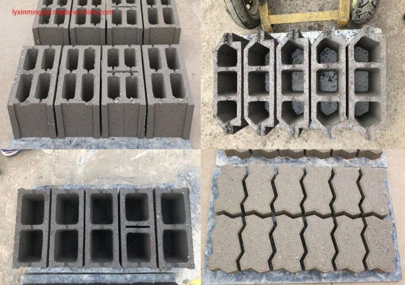 Qtj4-40 Manual Semiautomatic Cement Interlocking Brick Machinery Hollow Concrete Block Making Machine Price