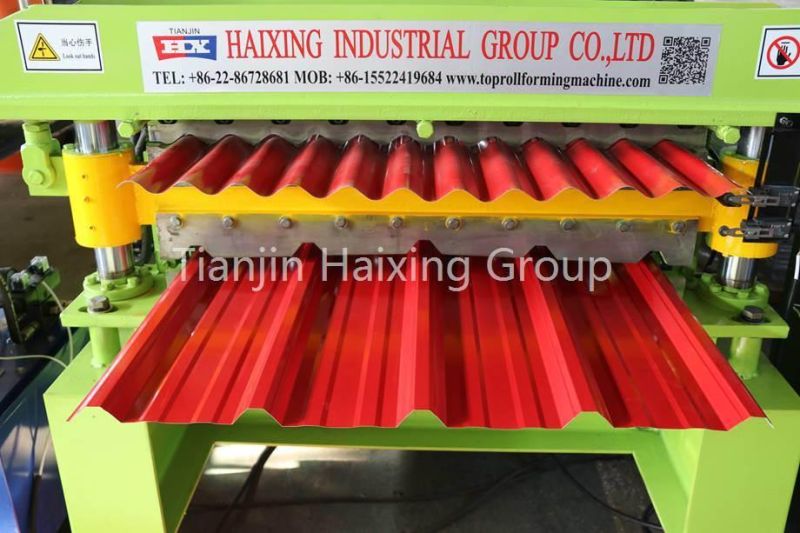 Metal Trapezoid and Corrugated Steel Tile Panel Sheet Roll Forming Machine