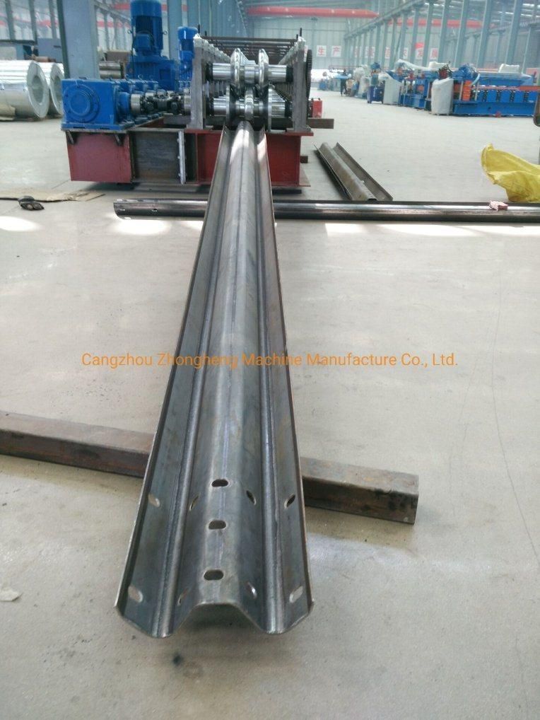 W Beam Steel Highway Guardrail Cold Roll Forming Machine