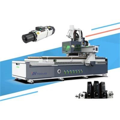 Higher Efficiency and Best-Selling 4 Axis Furniture Woodworking Wood Carving Machine Furniture CNC Nesting Machine