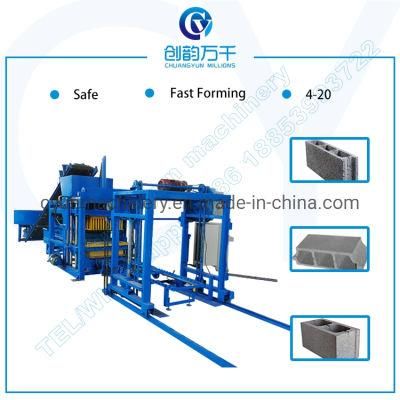 Qt4-20 Easy Operate Automatic Concrete Cement Sand Block and Brick Making Machine in Tanzania