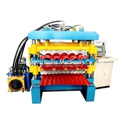 Three Layer Color Steel Metal Roofing Sheet Roll Forming Machine