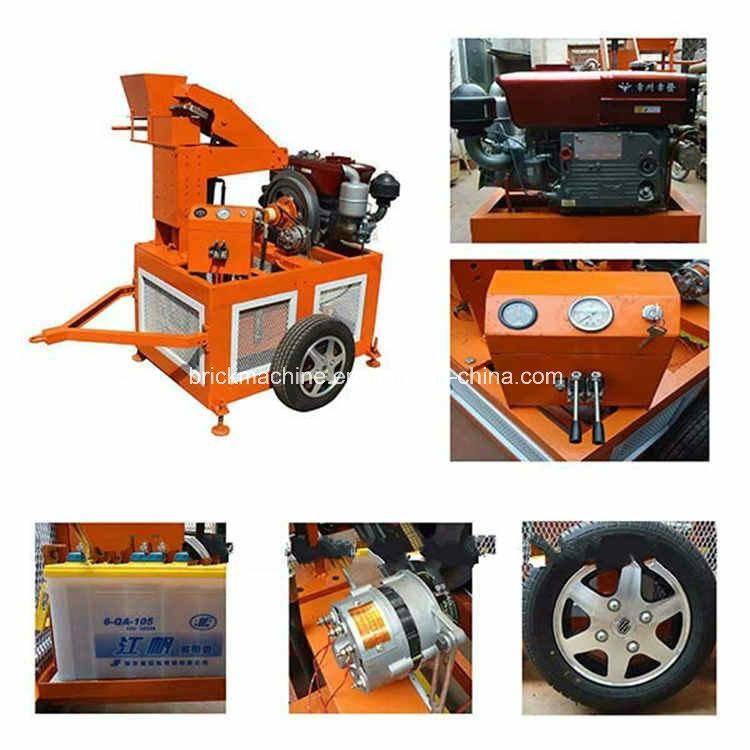 Mobile Hydroform Clay Interlocking Brick Machine Small Manufacturing Machines