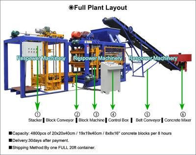 Free Hollow Brick Mould Automatic Qt4-25 Block Making Machine High Efficient Lower Cost