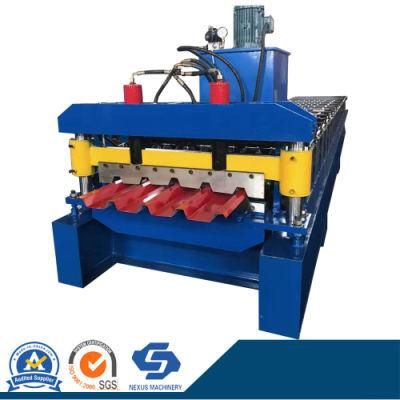 PLC Controlled Automatic Trapezoid Metal Roof Ibr Sheet Roll Forming Machine