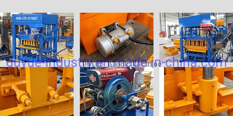 No Need Electricity Germany Technology Qt4-30 Hydraulic Cement Concrete Block / Paver Brick Making Machine