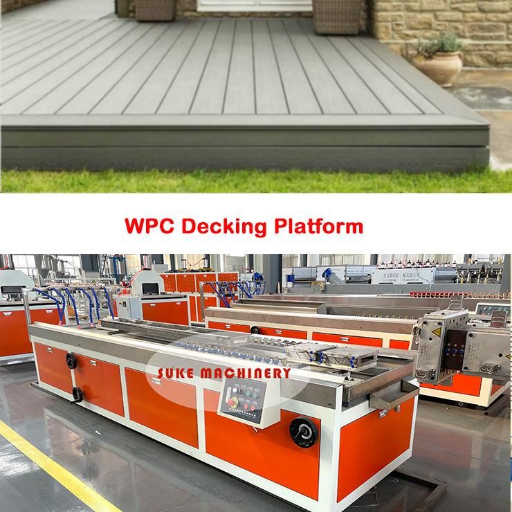 Competitve Price WPC Decking Machine Manufacturer Wood Plastic Composite Deck Board Making Machine WPC Flooring Plant Extruder