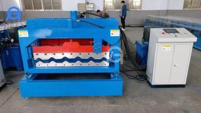 Glazed Metal Aluminum Press Step Tile Roof Sheet Roll Forming Machine