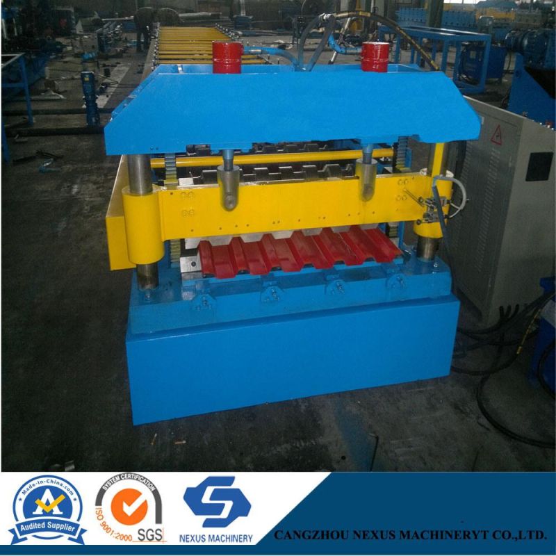 Corrugated Iron Roofing Sheet Roll Forming Making Machine for Canada Customer