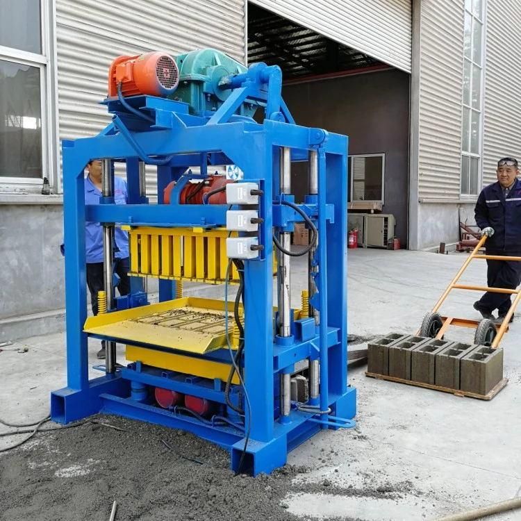 Hand Press Concrete Hollow Block Brick Making Machine Qt4-40, Cement Brick Mould Machine
