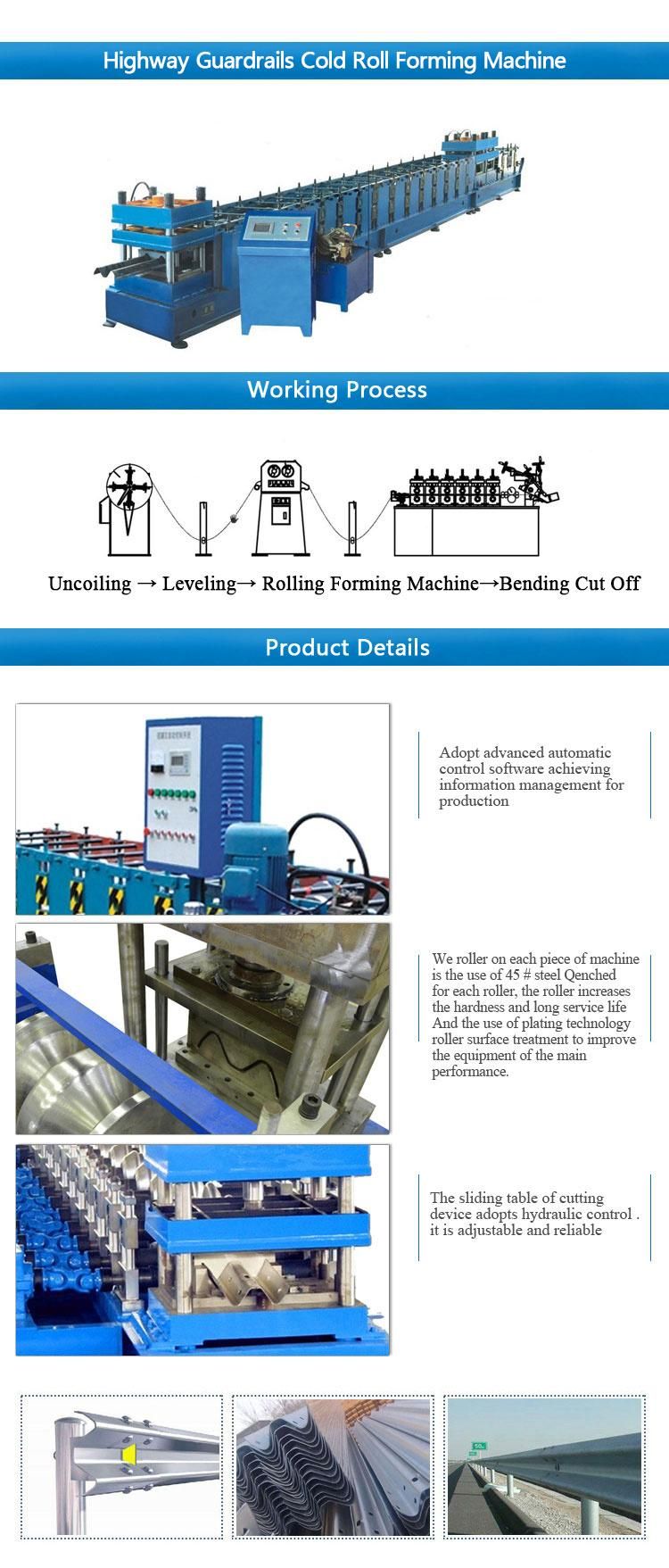 Equipment for Road Safety New Designed Tri- Wave Highway Crash Barrier Guardrail Profiles Protecting Roll Forming Machine