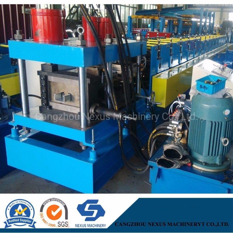 Automatic Change Size CZ Purlin Roll Forming Machine C80-300 Steel Frame Forming Machine
