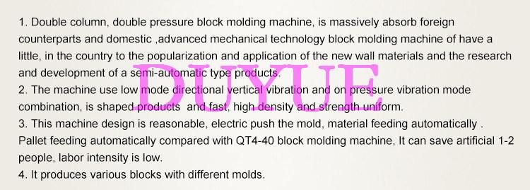 Qtj4-26c Semi Automatic Hydraulic System Interlocking Brick Making Machine for Sale