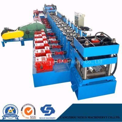 Two Wave Highway Guardrail Roll Forming Machine with Fast Work Speed