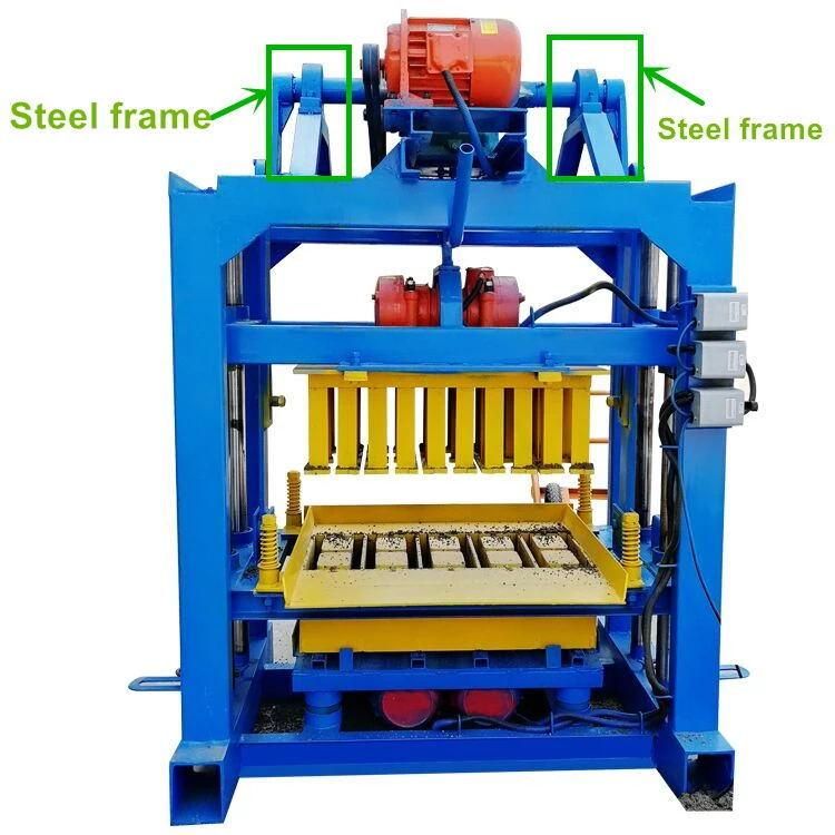Hand Press Concrete Hollow Block Brick Making Machine Qt4-40, Cement Brick Mould Machine