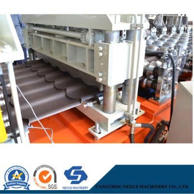 1100mm Russia Type Glazed Step Tile Roofing Panel Roll Forming Machine