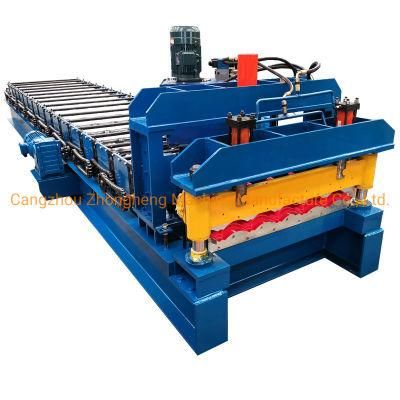 1035&828 Metal Glazed Roof Tile Roll Forming Machine Step Tile Making Machine for Africa