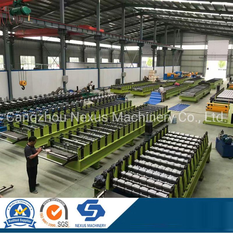 2019 New Roof Use Double Layer Corrugated Profile Steel Roofing Sheet Roll Forming Machine Roof Tile Making Machine