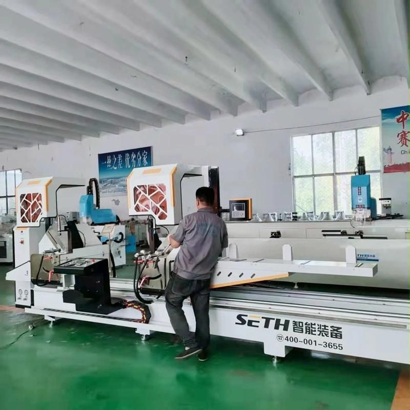 CNC Digital Display Window Door Machine of Double-Head Precision Cutting Saw for Aluminum and PVC Profile