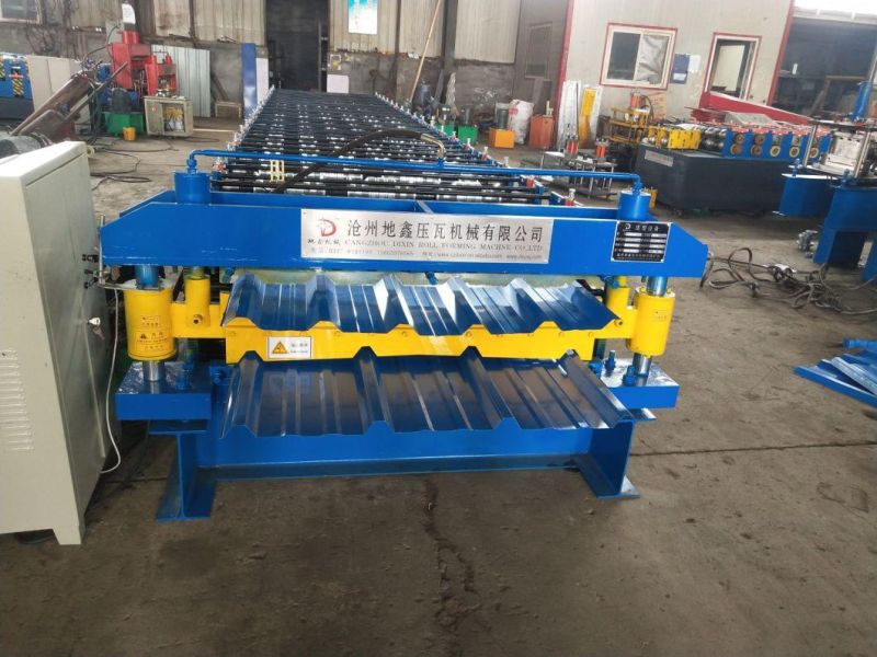 Color Steel Double Layer Glazed Tile Roofing Panel Roof Tile Different Profile Cold Roll Forming Making Machine Production Line