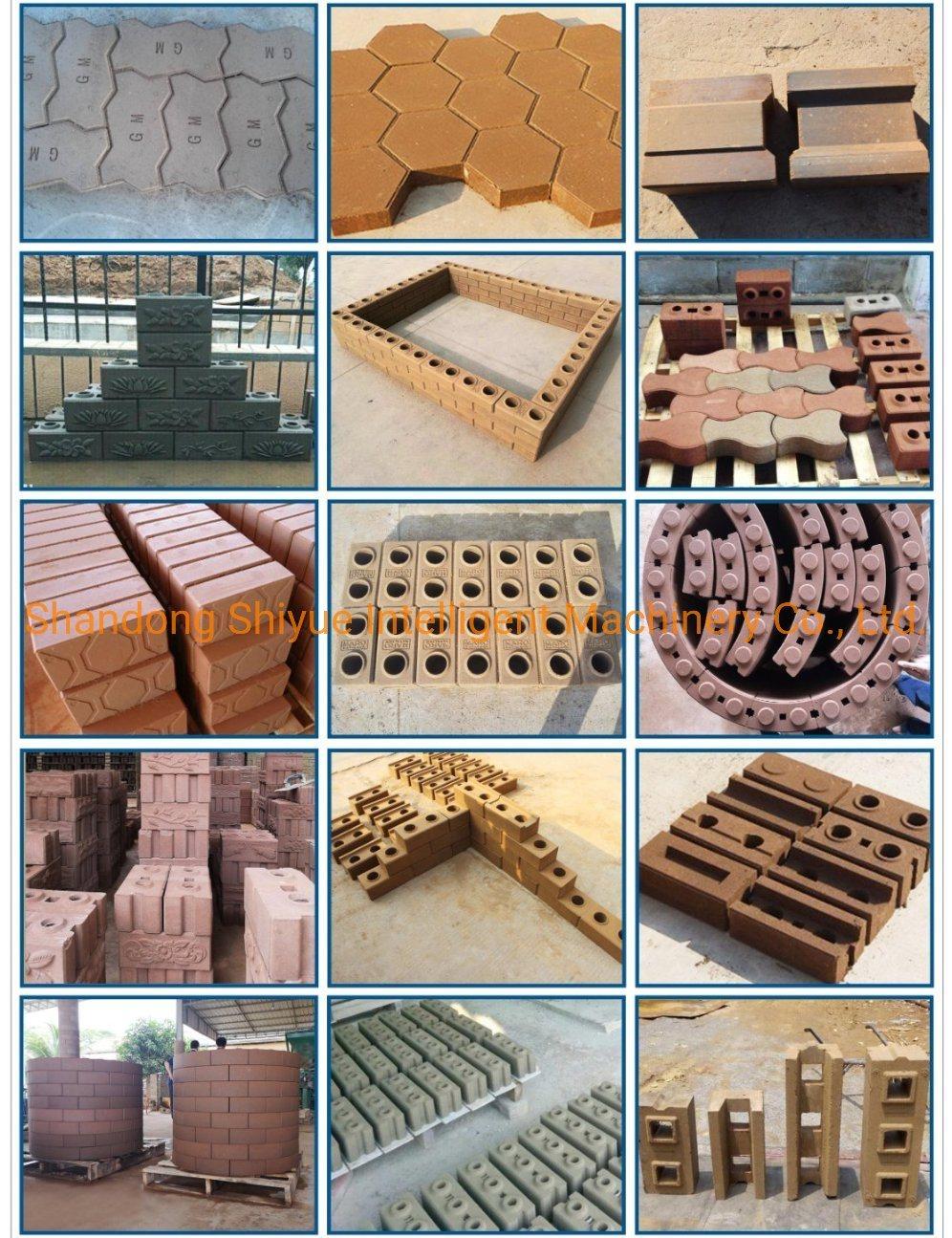 Automatic Interlok Brick Machine Compressed Earth Blocks Making Machine with Customized Moulds