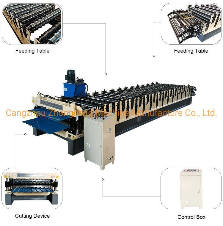 Corrugated Iron Sheet Metal Roof Roll Forming Machine with High Capacity