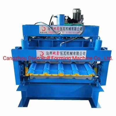 New Type Double Layer Trapezoidal Glazed Roofing Tile Roll Forming Machine