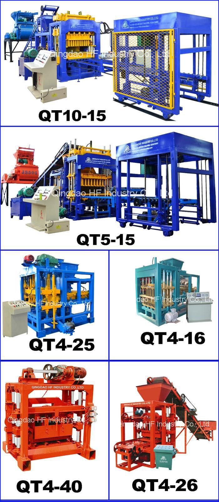 Qt4-16 Automatic Concrete Brick Machine Block Making Machine