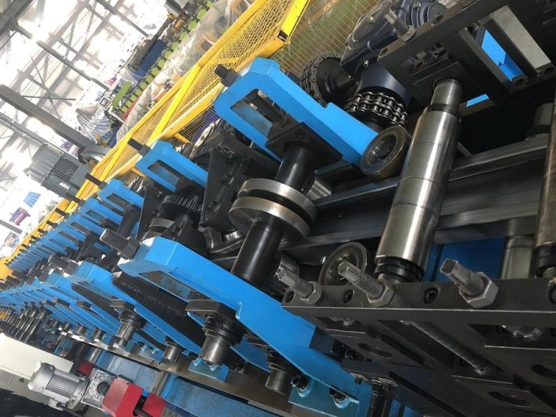 Cold Metal C Purlin Frame Steel Making Machine C U Z Purlin Roll Forming Machine with Gear Box