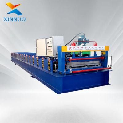 Xinnuo 820 Joint Hidden Type Trapezoidal Metal Sheet Roof Tile Roll Forming Machine/Wall Tile Making Machine