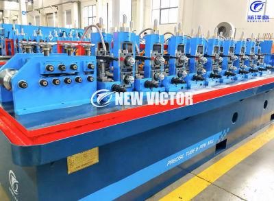 Mild Steel Pipe Roll Forming Machichine Straigh Seam Pipe Mill High Frequency Welding