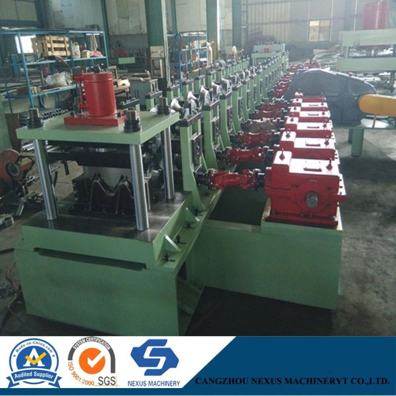 Highway Safety Standard Size W Beam Roll Forming Equipment Guardrail Making Machine