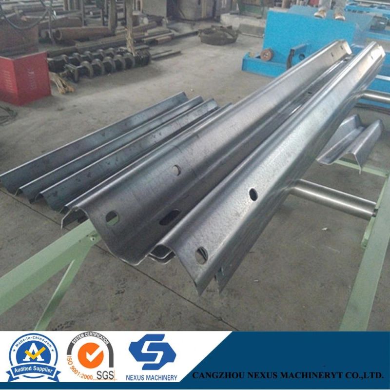 Highway Safety Standard Size W Beam Roll Forming Equipment Guardrail Making Machine