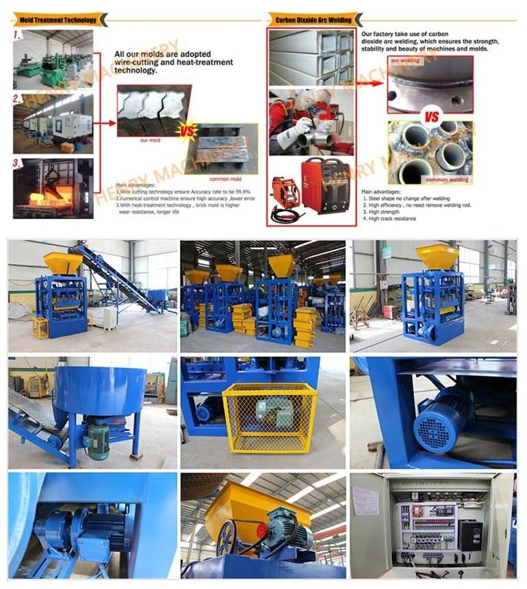 Qt4-24 Semi-Automatic Concrete Block Paver Making Machine Line