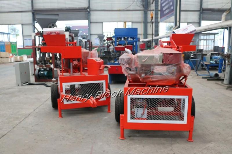 Mobile Hydroform Style Clay Soil Interlocking Construction Machine with Brick Making Machine Price