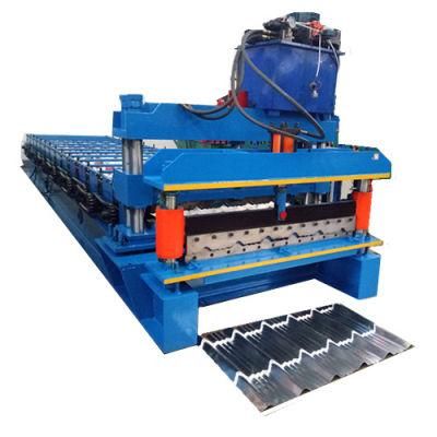 China Factory Lowest Price Steel Glazed Tile Trapezoidal Tile Roofing Sheet Roll Forming Machine