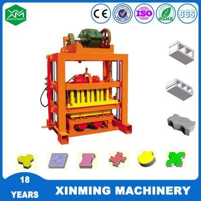 Hot Sale Qtj4-40 Small Manufacturing Semi-Automatic Hollow/Solid Block Machine and Pavers Vibration Brick Making Machine