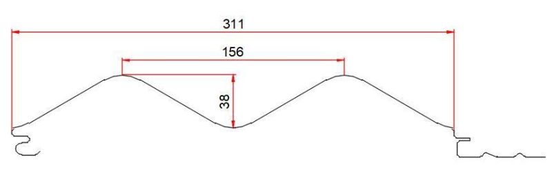 Roll Forming Machine for Yx38-156-311 Cladding Profile