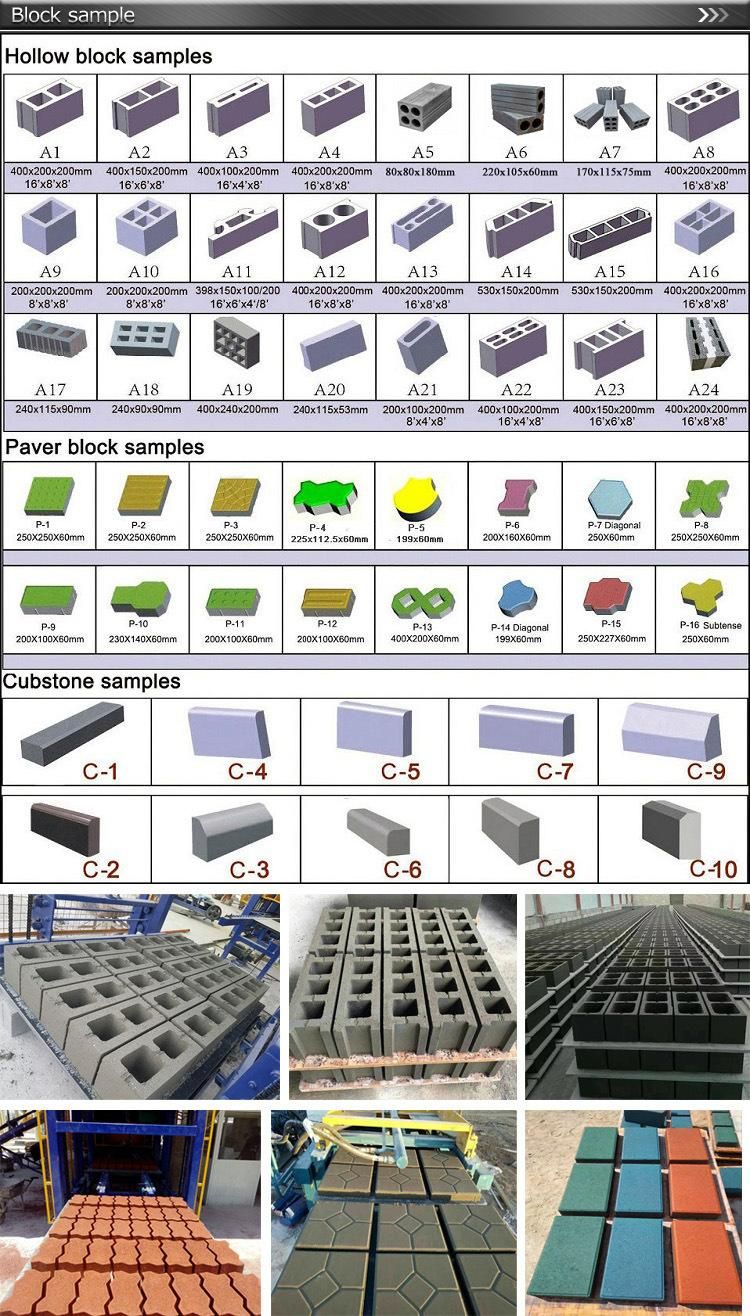 Qt8-15 Hollow Block Making Machine Paving Block Making Machine Cement Brick Making Machine