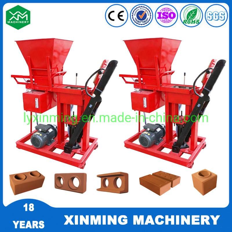 Wide Used Xm2-40 Clay Interlocking Brick Machine Mud Block Making Machine