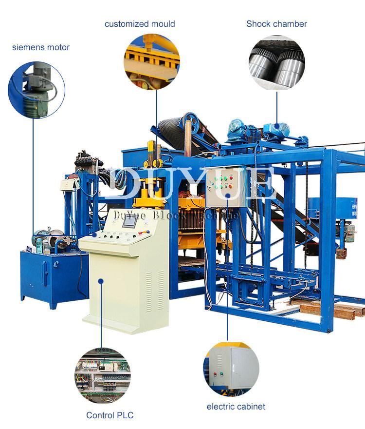 Qt4-20 Fully Automatic Concrete Block Making Machine in Zambia, Cement Paving Interlock Hollow Hydraulic Brick Machine