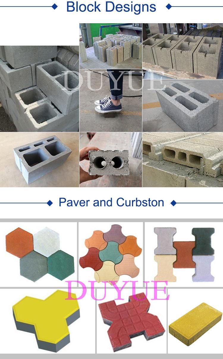Qt40-1 Imple Manual Concrete Interlocking Brick Making Machine Prices