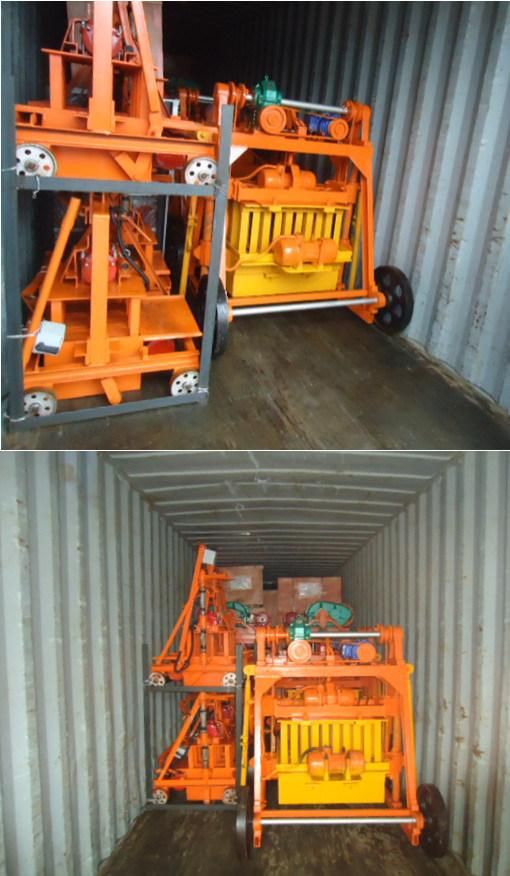 Qmy4-45 Egg Layer Brick Machine Mobile Hollow Block Making Machine