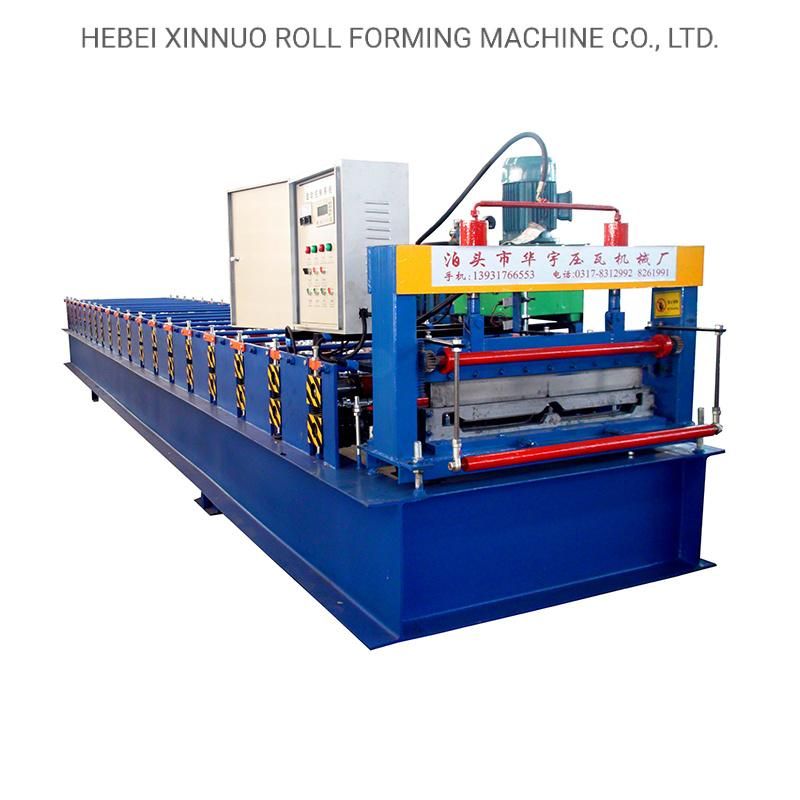Xinnuo 820 Trapezoidal Aluminum Trapezoid Tile and Floor Strip Roll Forming Machine Joint Hidden Roof Sheet Making Machine