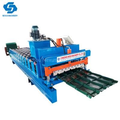 Colorful Steel Q Tile Sheet Roll Forming Machine Metal Step Glazed Roof Tiles Making Machinery