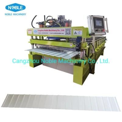 Customized Galvanized Steel Rib Profile Sheet Wall Panel Roofing Step Tile Roll Forming Machine for Color Steel Coil