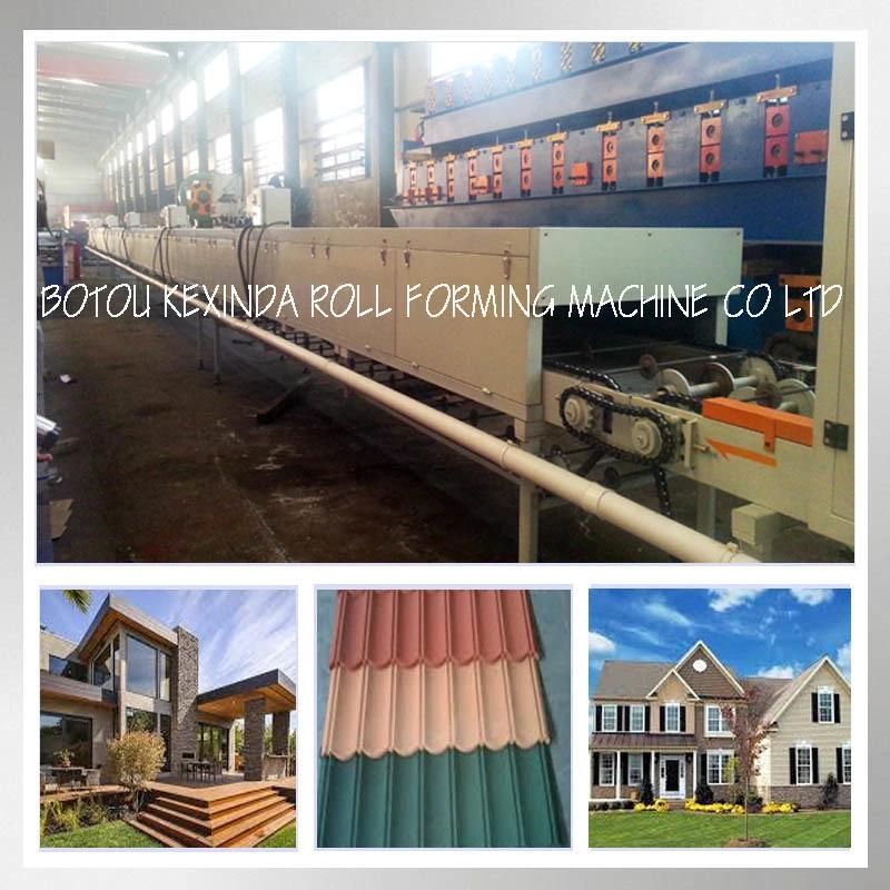 Hebei Xinnuo Color Steel Stone Coated Metal Roof Tile Making Steel Panel Sand Blasting Machine