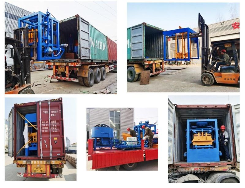 Cement Paving Block Making Machine Qt4-24 Concrete Hollow Blocks Making Machine Semi Automatic