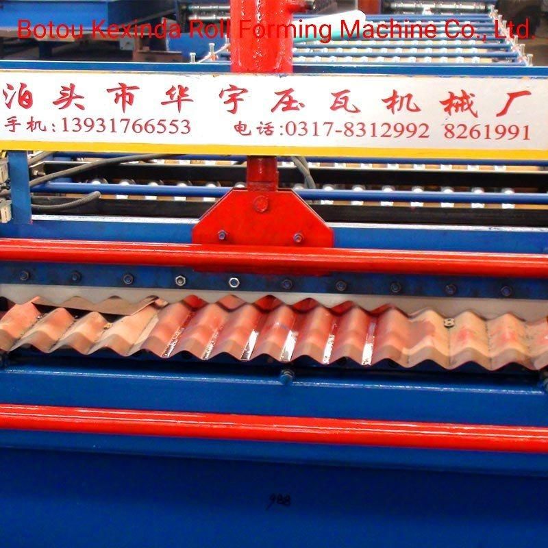 988 Iron Sheet Roll Forming Line Corrugated Double Liner Metal Roof Tile Making Machine